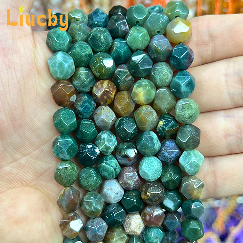 Ethnic Fashion India - 天然石ファセットインド瑪瑙手作りビーズジュエリー作成 DIY キーホルダーリングアクセサリーブレスレット 15 