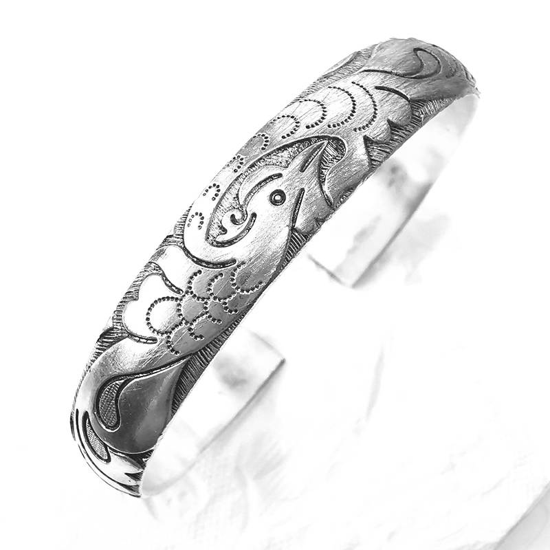 Ethnic Fashion Com - チベットのバングル フェンシー トーテム オープンカフ ミャオ族の護符 バングル