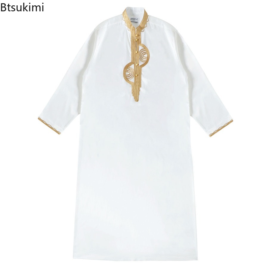 中東ムスリム男性服ゆったりカフタン長袖ローブトーブクルタアラ - Kurta Men Cotton のレビューと価格