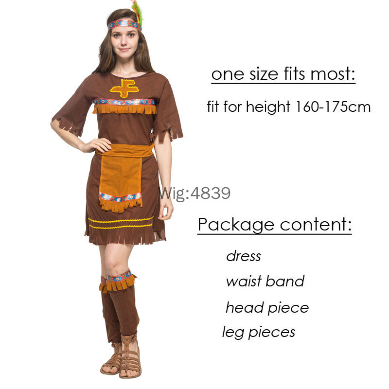 ハロウィンコスチューム大人のカップルインディアンネイティブ服 - Ethnic Fashion India のレビューと価格