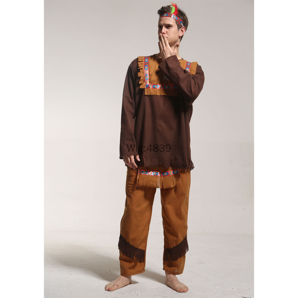 ハロウィンコスチューム大人のカップルインディアンネイティブ服 - Ethnic Fashion India のレビューと価格