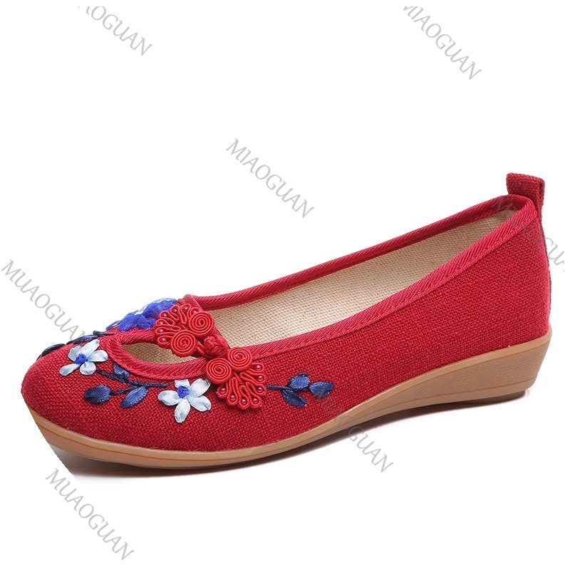 刺繍入り女性用コンフォートウェッジプラットフォームシューズ、 - The Ethnic Fashion のレビューと価格
